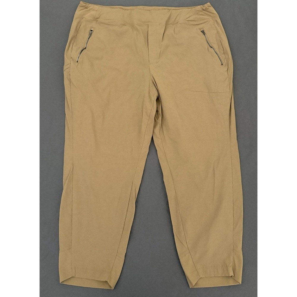 Athleta Joggers Leggings Womens Size 20 Brown‎ Athletic Athleisure Zip Pockets